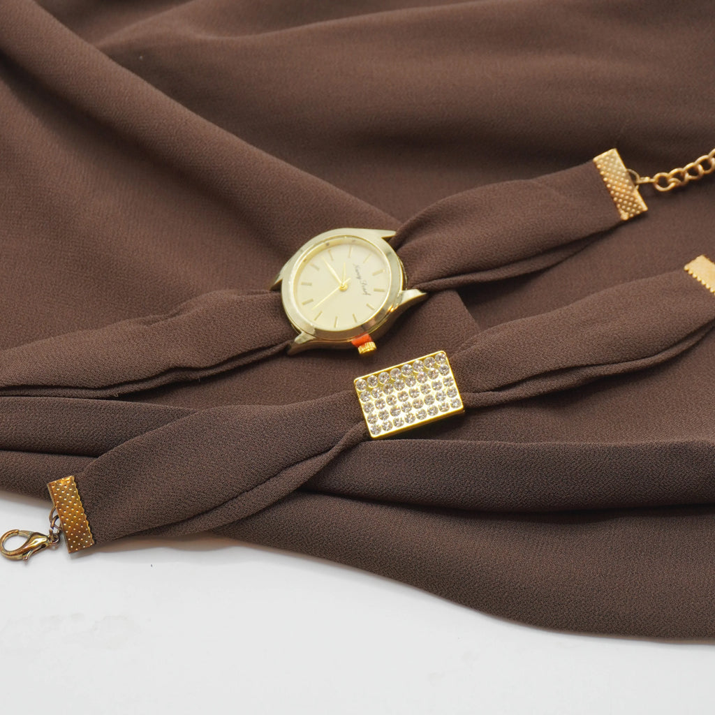 Brown Korean Georgette-Watch Stoler WS-003