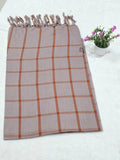 Light Beige-Check Shawl-005