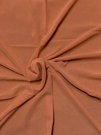 Plain Georgette BURNT ORANGE