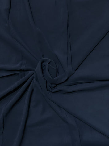 Plain Georgette - Deep Sea Blue