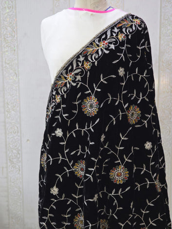BLACK VELVET SHAWL