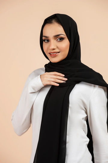 Plain Georgette - Black