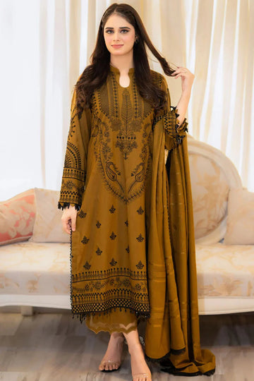 LIBAAS-3PC EMBROIDERED LAWN
