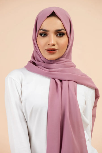Plain Georgette FRENCH ROSE