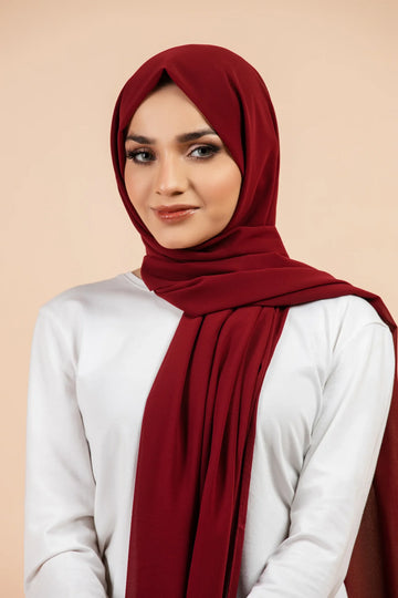 Plain Georgette-MAROON
