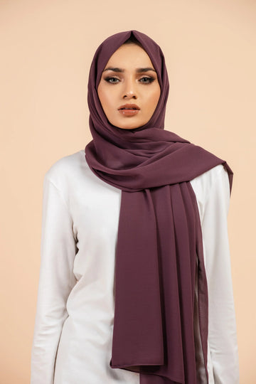 Plain Georgette - Light Burgundy